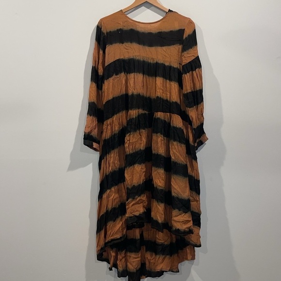 Norblack Norwhite tie dye midi laghonlook oversized boho dress small - Picture 2 of 6